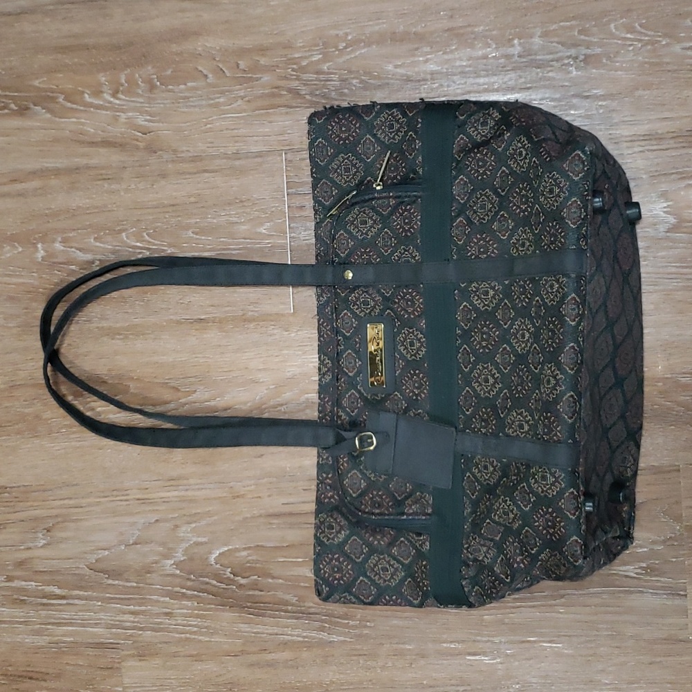 Oscar de la Renta Large Travel Shoulder Tote Vacation Retro Vintage Grannycore